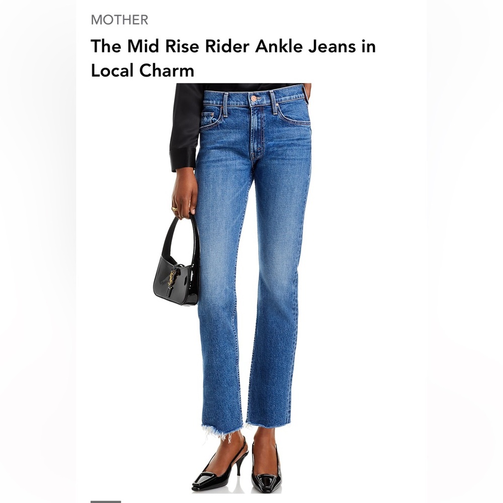 MOTHER The Mid Rise Rider Ankle Fray 28 NWT